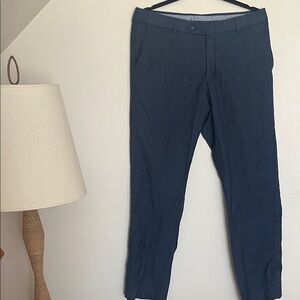 Ballin super 110 wool Men's Tailored Dress Pants in Navy Blue comfortEZE